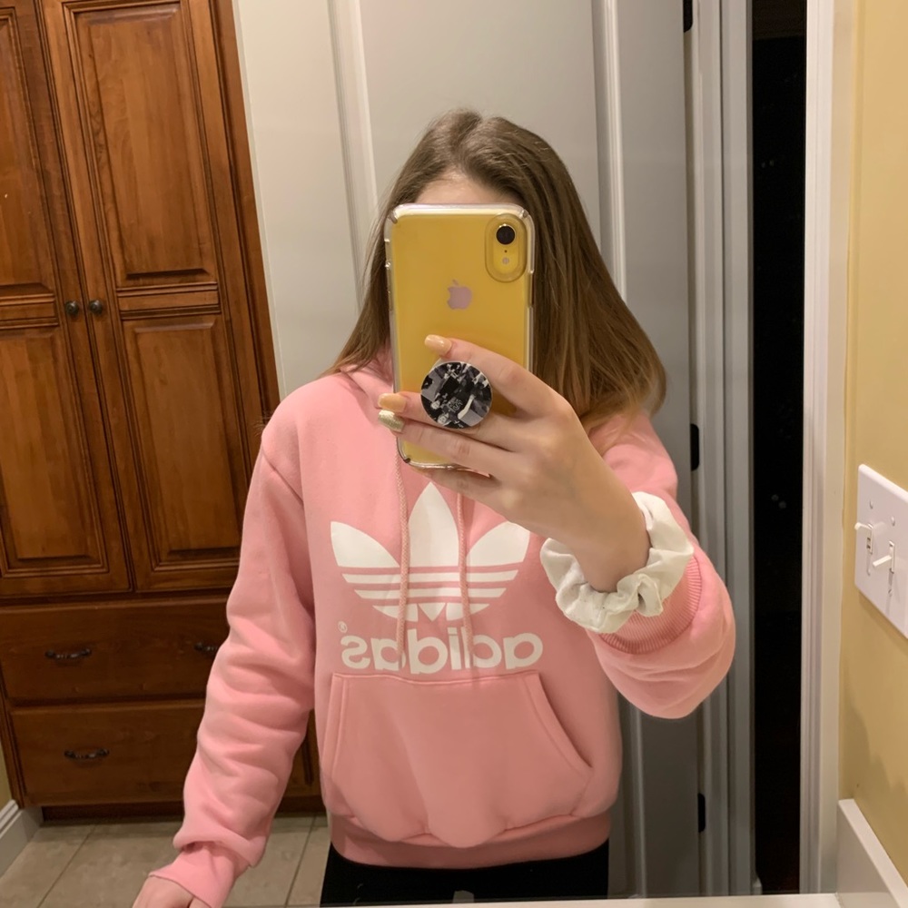 Brand new light pink Adidas hoodie.